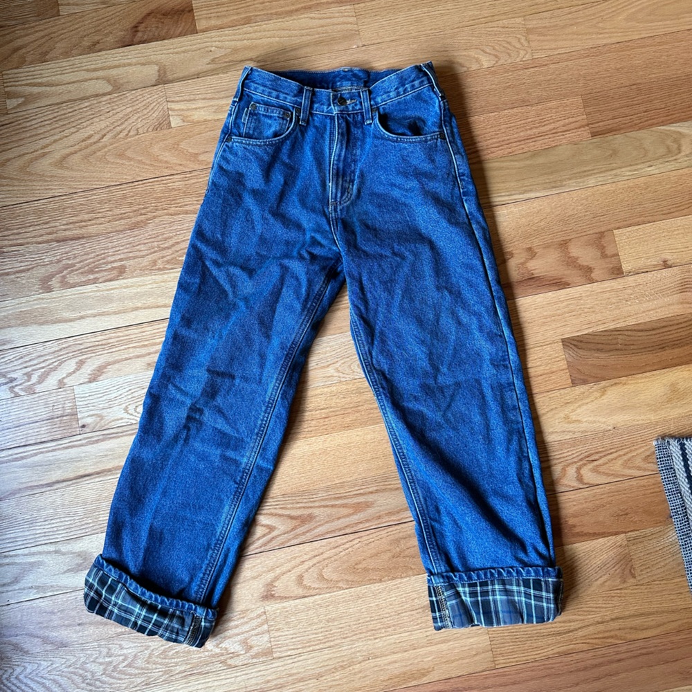 Flannel lined Carhartt jeans!